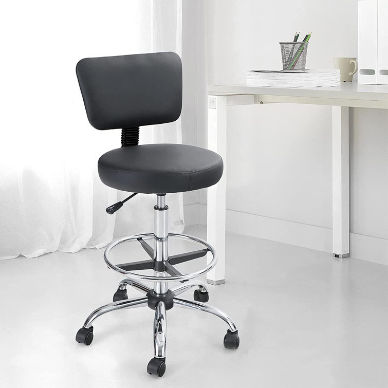 Latitude Run® Markece Faux Leather Drafting Chair & Reviews Wayfair